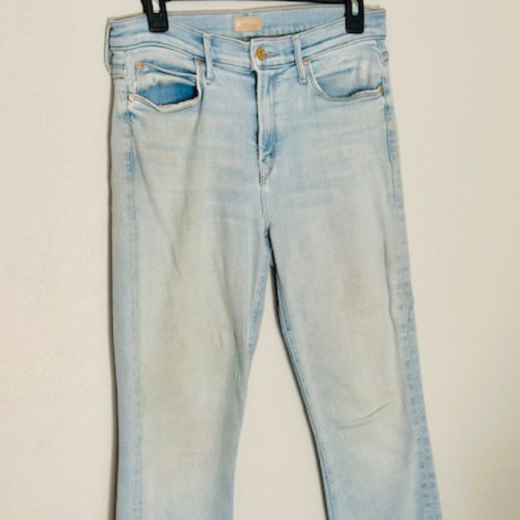 Light-Washed Mother Denim